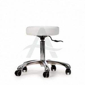 Tabouret ronde zit zonder rugleuning (Tabouret ronde zit zonder rugleuning WIT)