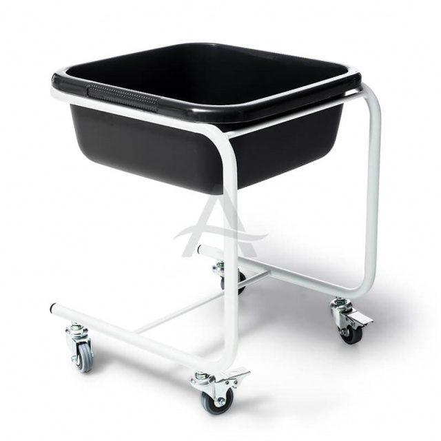 Voetbad met wielen met remsysteem