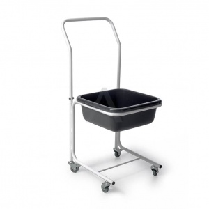 Voetbad met wielen met leuning (Voetbad met wielen met leuning)