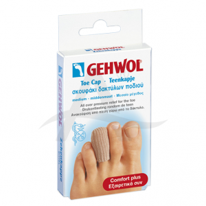 Gehwol gel teenkap van naadloos weefsel, volledig met polymeergel gevoerd Medium 1 stuk  (Gehwol gel teenkap van naadloos weefsel, volledig met polymeergel gevoerd)
