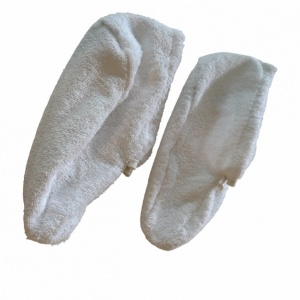 Badstofschoentjes wit met koord (Badstofschoentjes wit met koord)